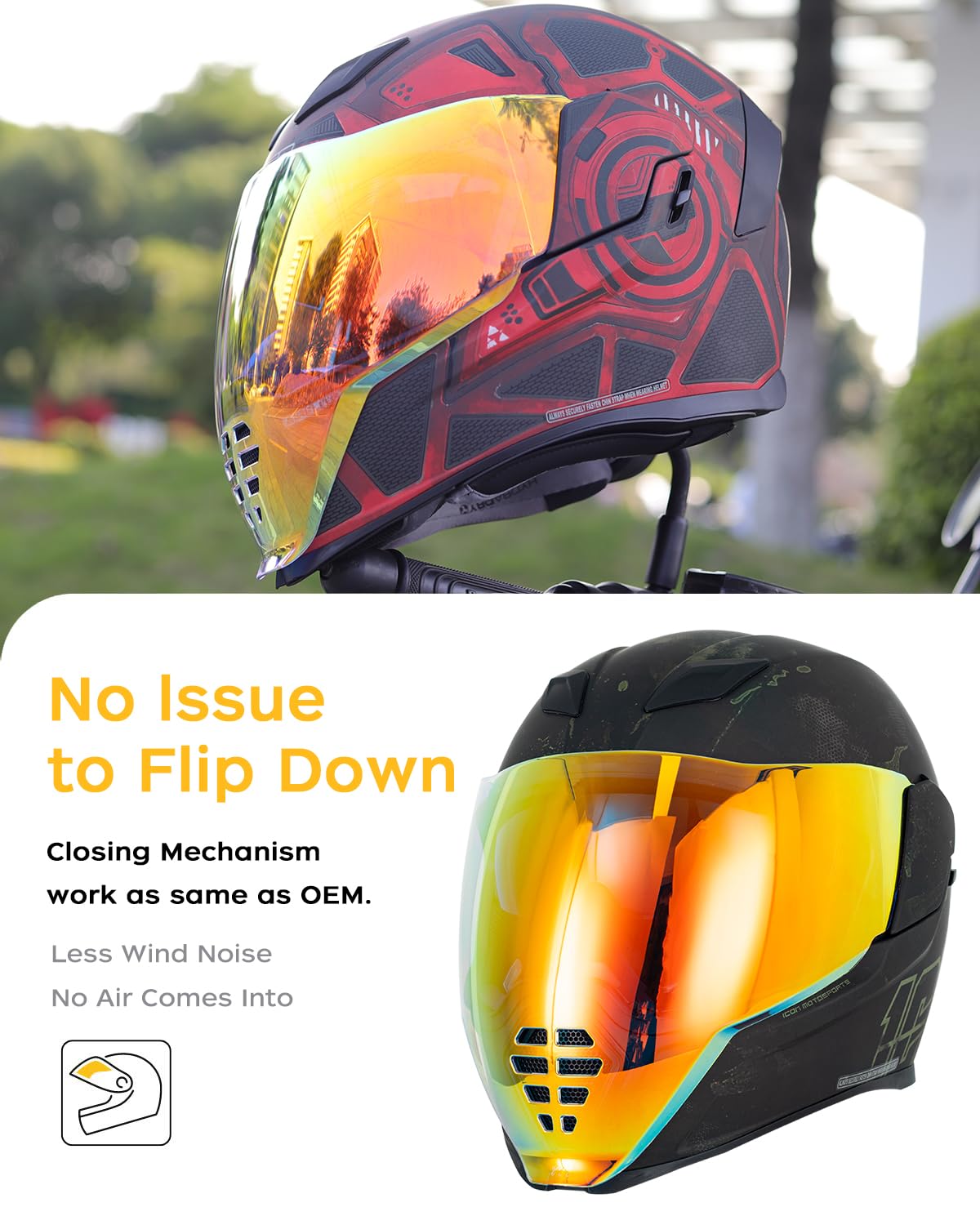 セキュリティ・セーフティ icon NOCTURNAL AIRFLITE Icon Airflite Helmet Nocturnal Black - Speed Addicts