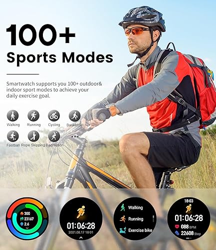 Miniatura 5 de Reloj inteligente militar para hombre (respuestahacer llamadas), reloj inteligente AMOLED resistente de 1.43 pulgadas, 120 modos deportivos,