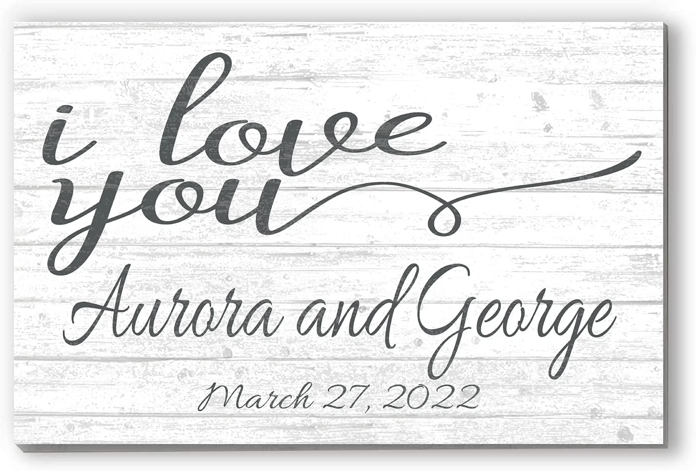 Anniversay Sign I Love You Gift For Husband Wife or Couple Boyfriend or Girlfriend 16.5in x 10.5in