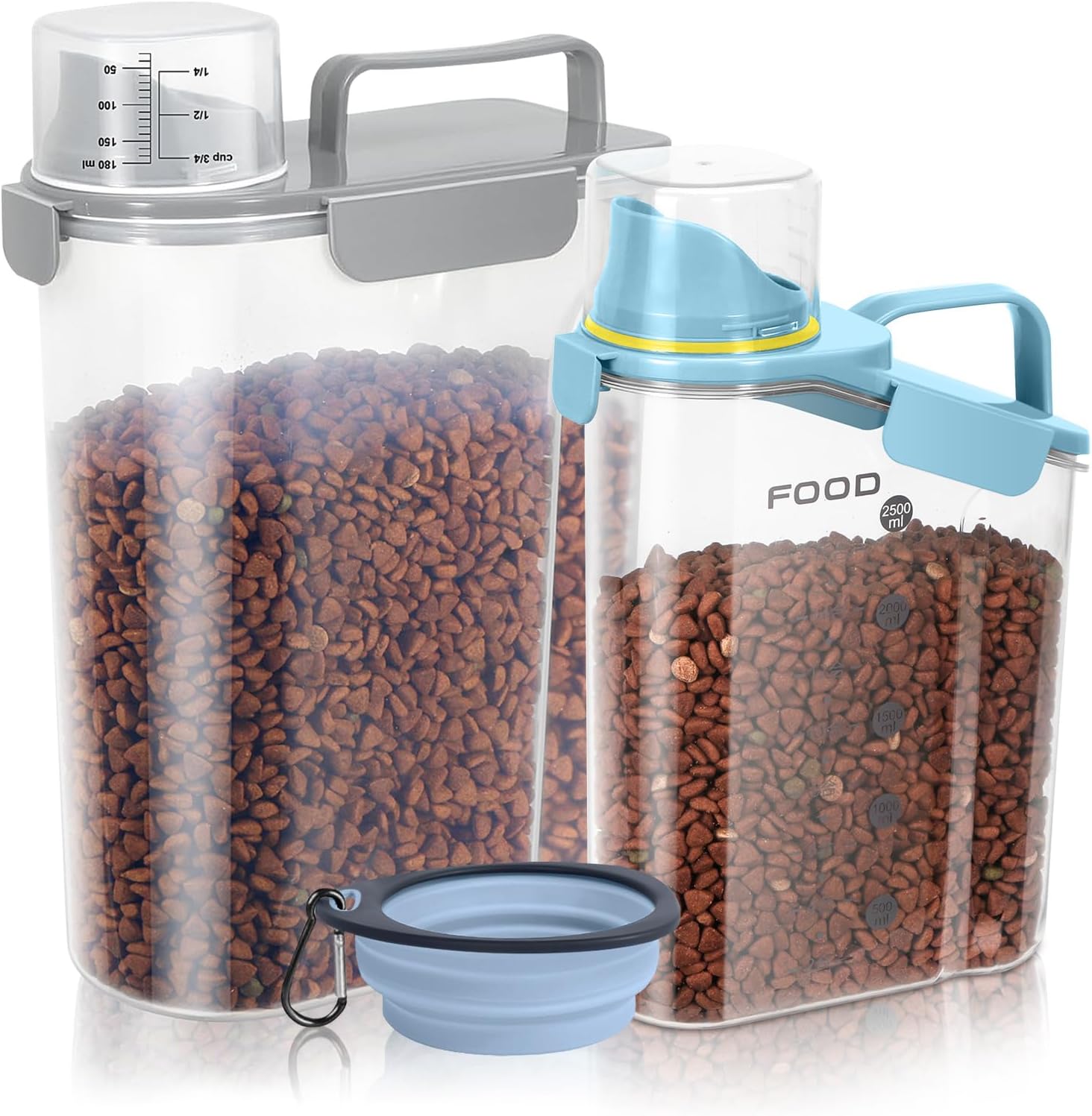 Dog Cat Food Storage Container with Upgraded Large Nozzle 2Pack