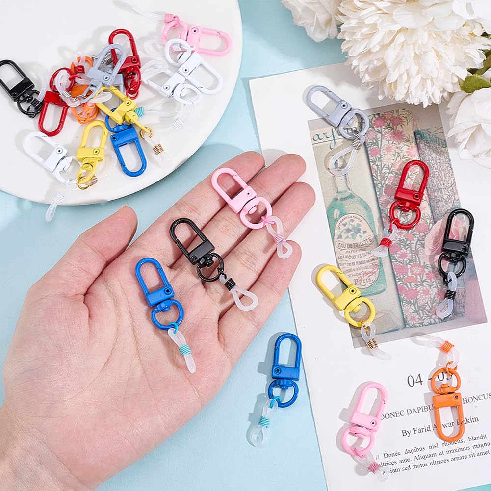 DELORIGIN 24Pcs Pen Holder Clips Lanyard Pen Holder Badge Adjustable Silicone Pen Clip With Snap Hook Pocket Hanging Holder Reel Clips for Nurse Teachers Fountain Pen Lipstick Prevent Loss Carry - Image 3