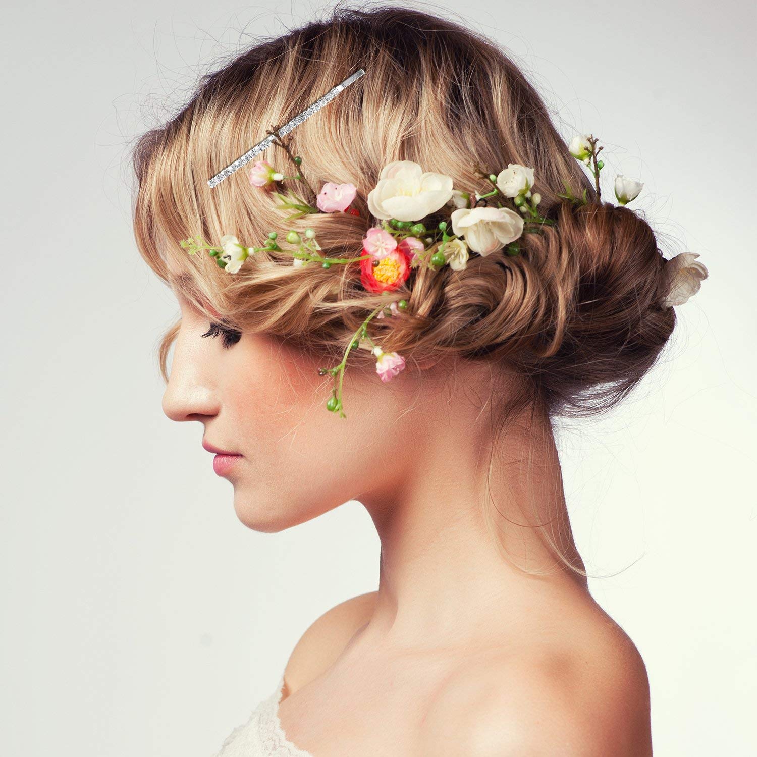 Amazon.co.jp: Hair Pin, Set of 16, Easy, Diamond Hair Arrangement