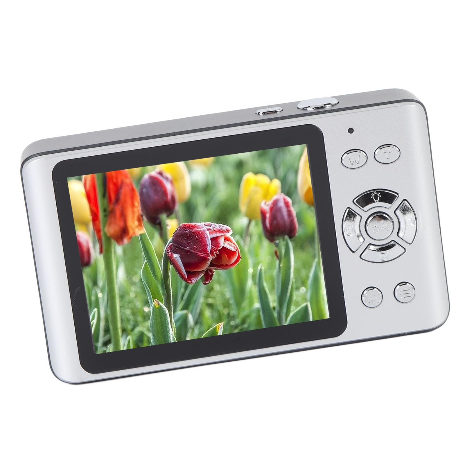 Camera Digitale 4K con Zoom 18x da 64 MP, Punto Automatico e Fotocamera di Tiro, Fotocamera Compatta per Principianti (SILVER)