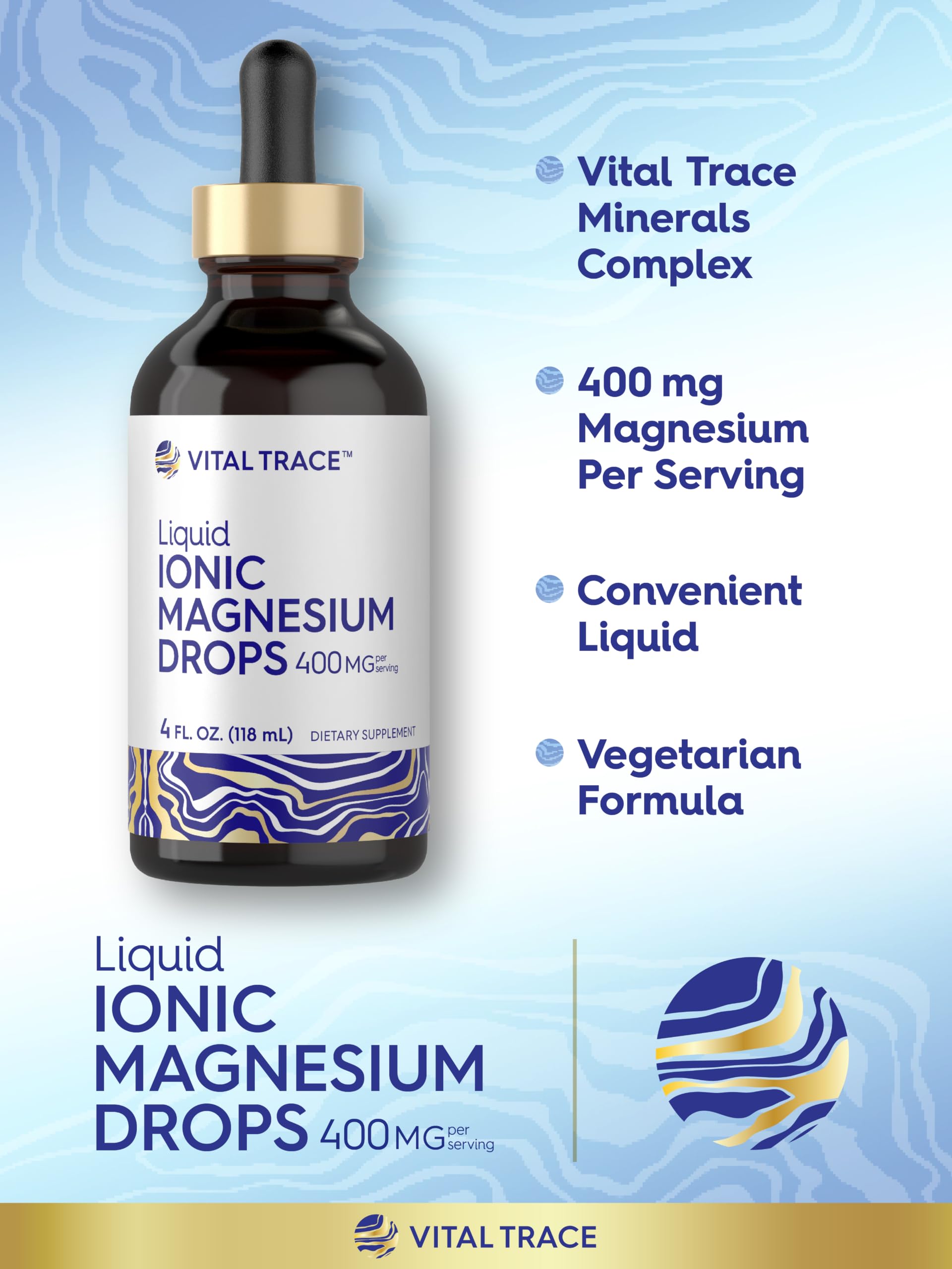 Carlyle Ionic Magnesium Liquid Complex | 400mg | 4 fl oz | Vegetarian Drops — Amazon image 4