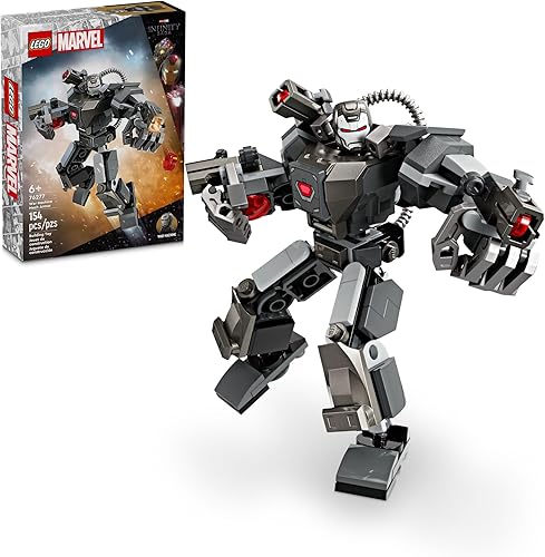 Lego Marvel War Machine Mech Armor, figura de acción de Marvel para construir para niños con 3 tiradores de pernos, personaje legendario de la MCU