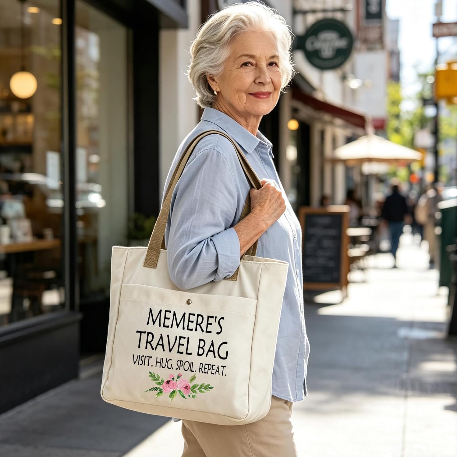 WCGXKO Mother’s Day Gift Grandma Birthday Gift Mother’s Day Merchandise Tote Bag Travel Bag For Grandma image 5
