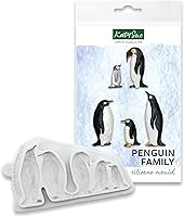 Vista 1 de Katy Sue Molde de silicona de la familia de pingüinos para decoración de pasteles y manualidades