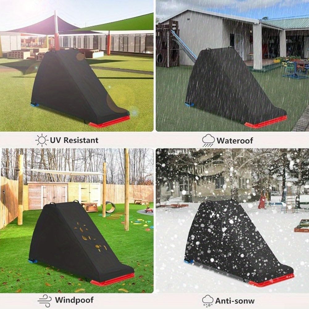 Housse de toboggan d'extérieur pour grimpeur cache-cache, tissu Oxford 420D, housse de protection imperméable pour enfants avec aérations et cordon de serrage en bas, 120 x 50 x 70 cm