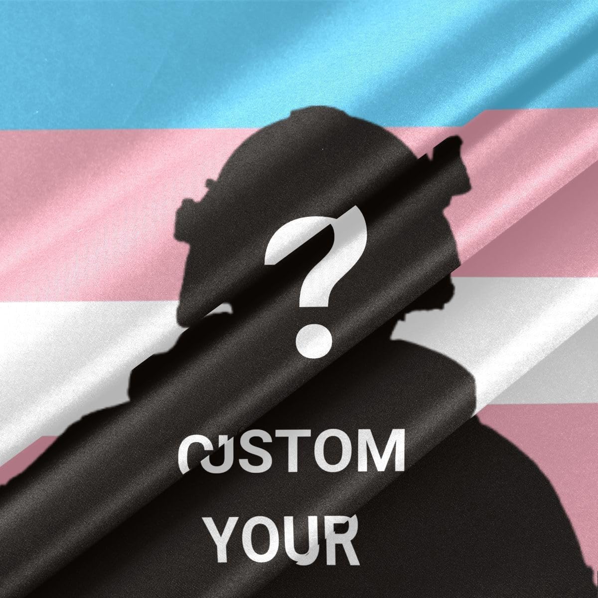 Custom Transgender Flag 2x3 FT, Personalized Photo Flag Design Your Own Image for Indoor Outdoor Decoration