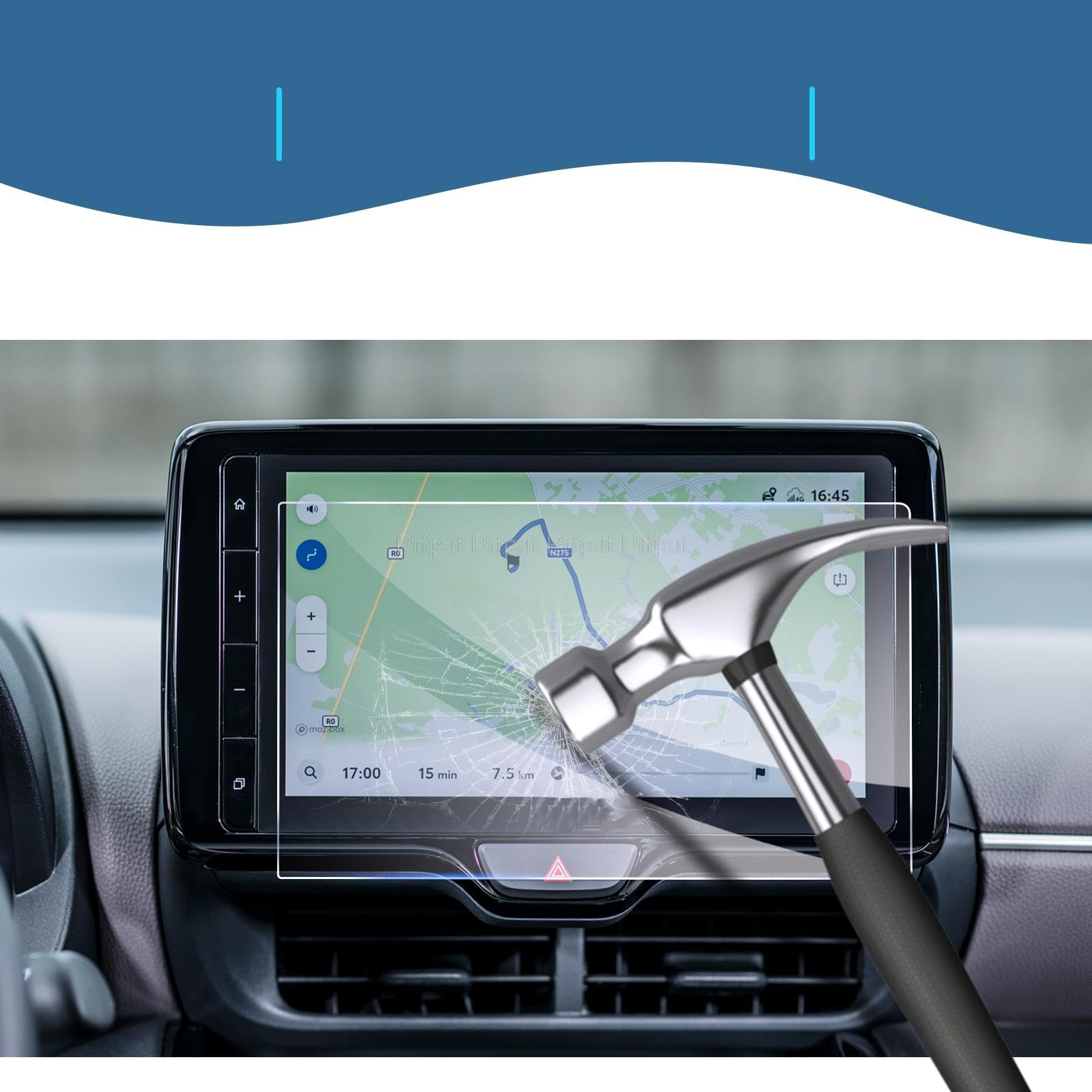 Nawigacja samochodowa Szkło hartowane Ekran LCD Folia ochronna Naklejka Osłona Dla toyoty, dla Yaris Cross 2021 2022