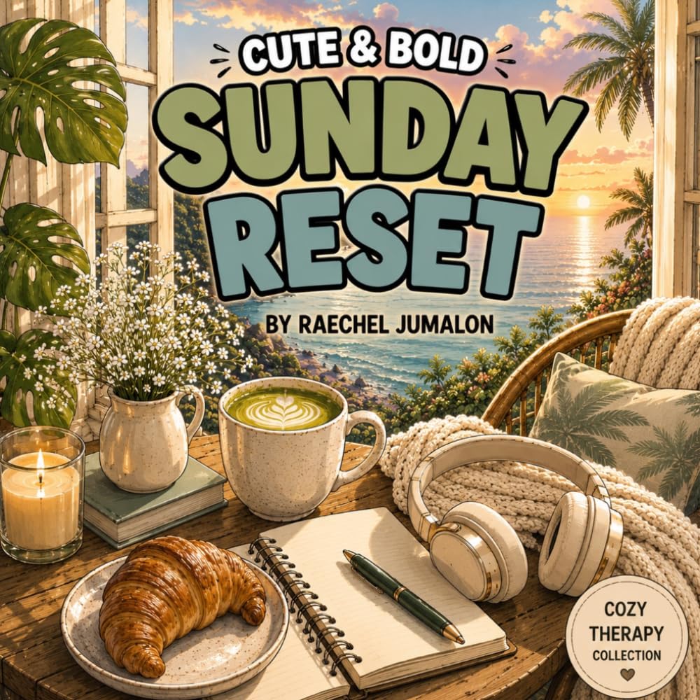 Cute & Bold Sunday Reset: A Cozy Coloring Book for Relaxation, Self-Care & Stress Relief (Cozy Therapy Collection)