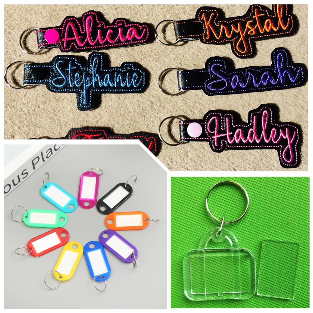 Anelli Chiave 30mm con Moschettone, Set di 10 Portachiavi Colorati, Gancio a Moschettone con Anelli Rotanti a 360° per Tecniche Creative Fai-da-te, Moschettone Girevole