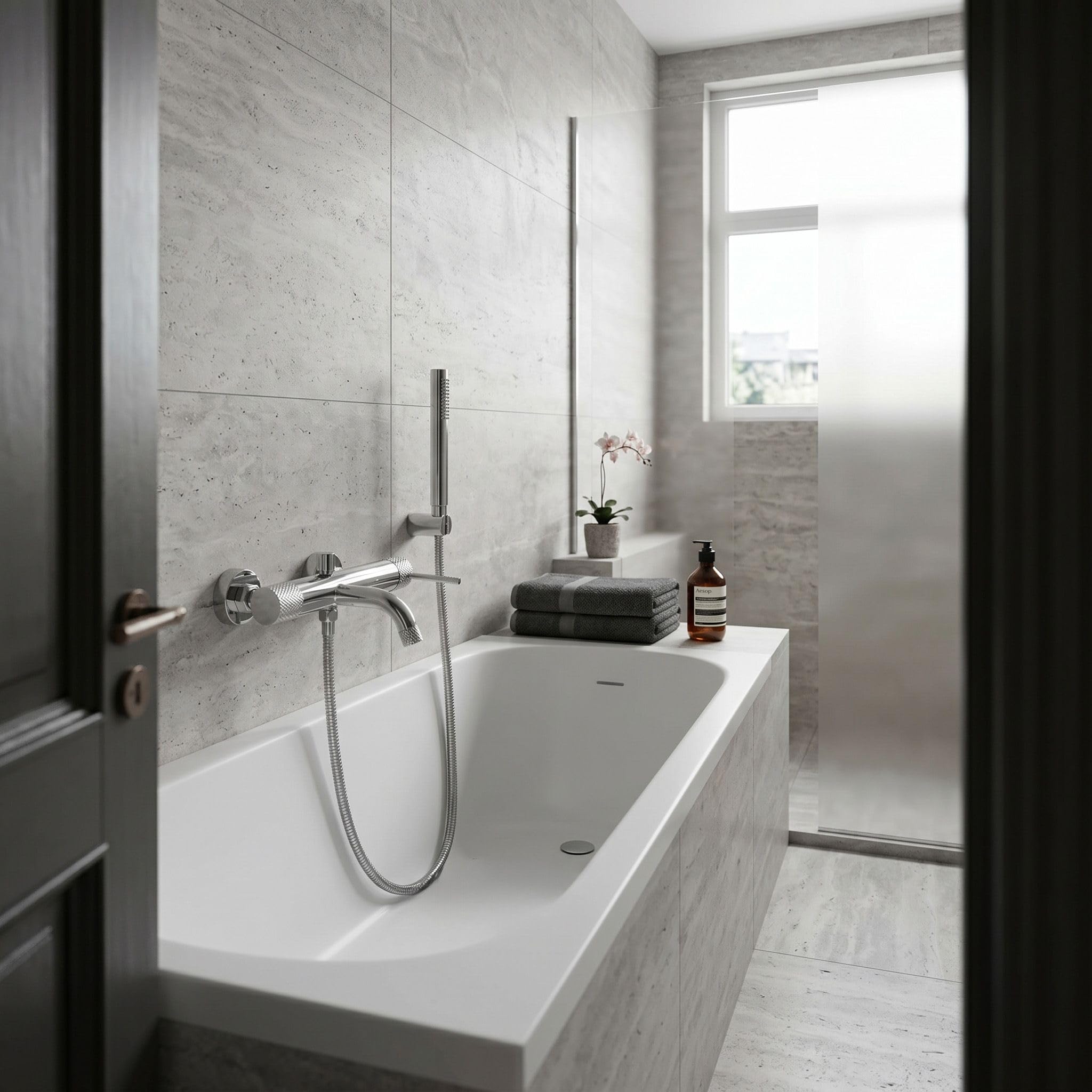 Rea - Bateria Wannowa Venti Chrom - 23 x 10 x 10 cm