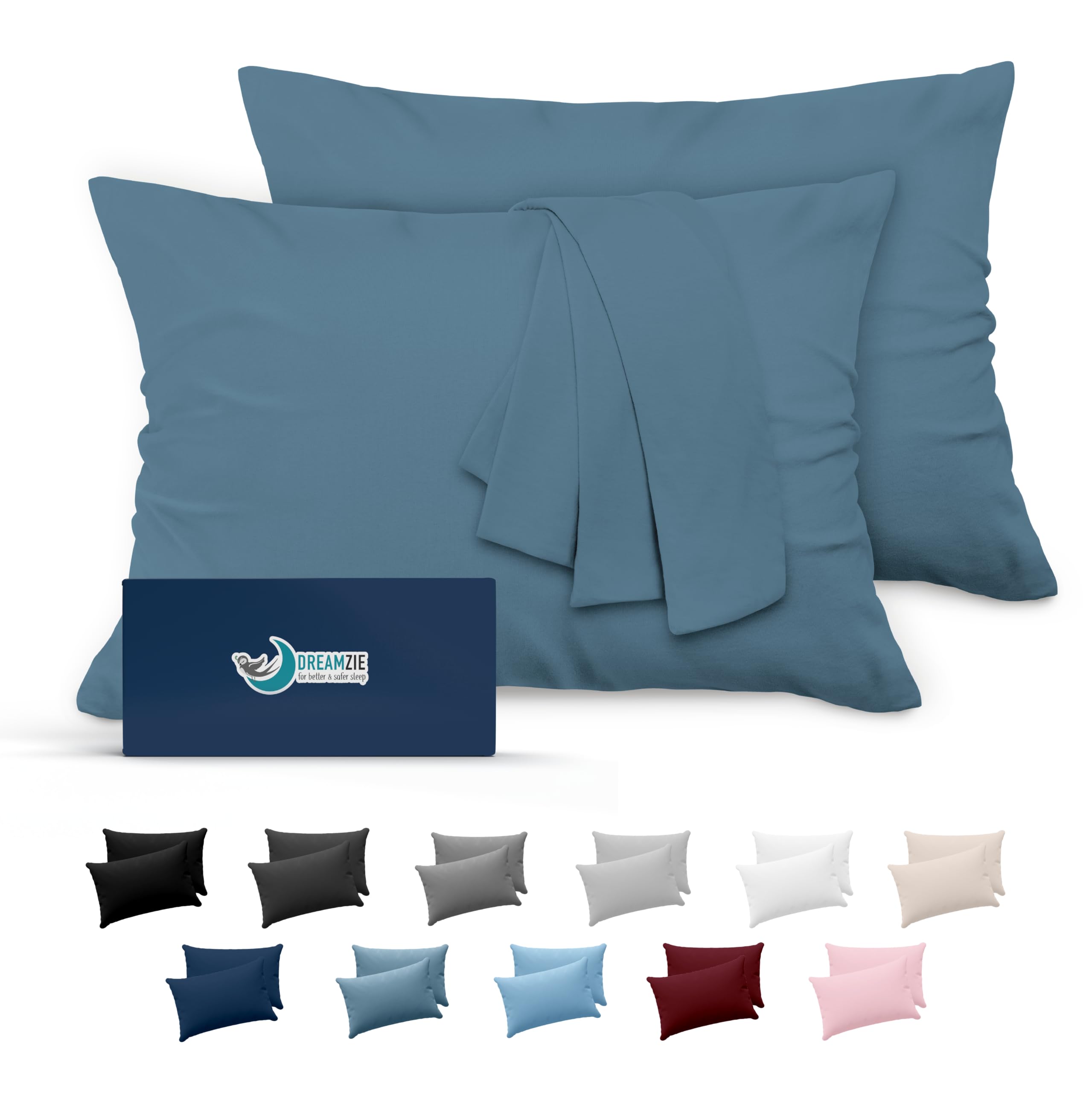 Dreamzie Kissenbezug 2er Set Mikrofaser Oeko-TEX Zertifiziert Kopfkissenbezug Weich