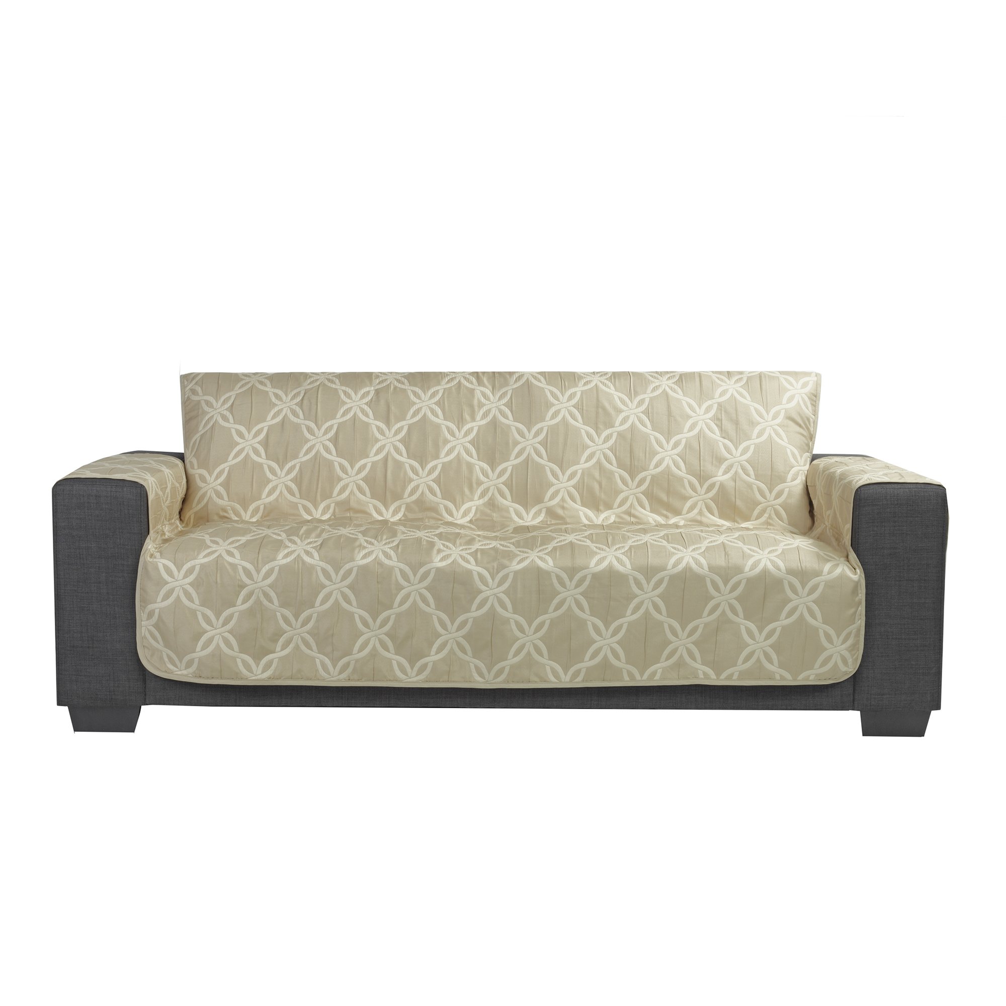 Renaissance Home FashionBELMONT Reversible Furniture Throw, Loveseat, Ivory