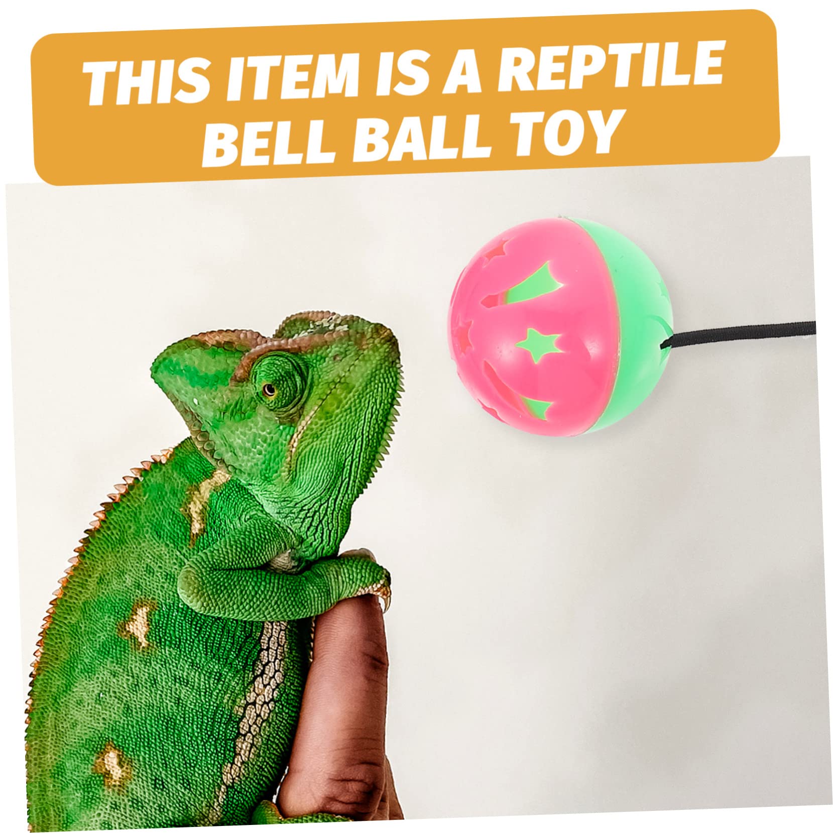 SUPVOX 7pcs Reptile Bell Ball Toys for Bearded Dragons Interactive Lizard Climbing and Biting Fun Compact Wear-resistant for Enrichment Decoration - Image 4