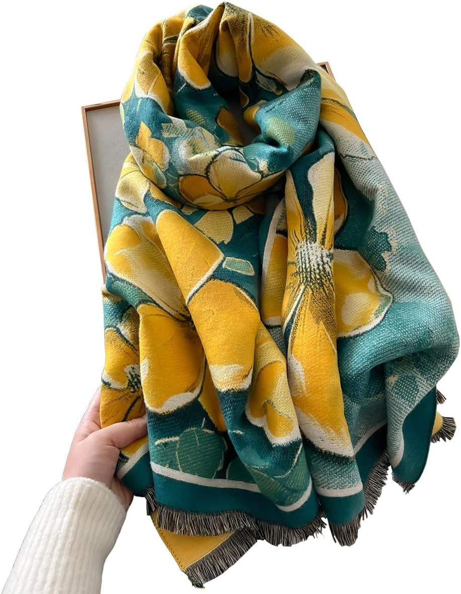 First Choose Women's Blanket Chunky, Pashmina Shawls Wraps Oversized Winter & Fall Warm Scarfs Soft Cashmere Feel for Women