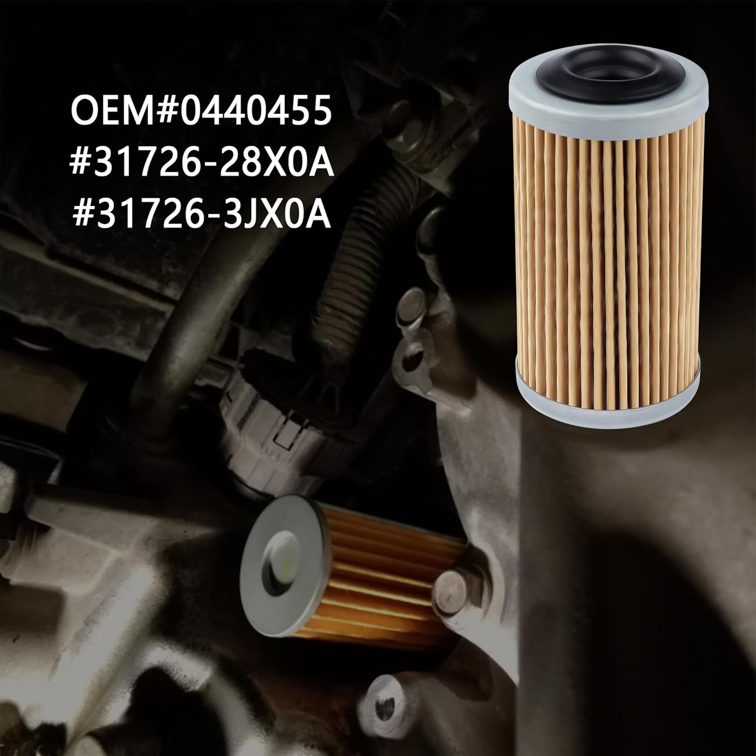 Transmission Oil Filter with Gasket,Automotive Replacement Oil Filters Compatible with Nissan Sentra Infiniti,Perfect CVT Transmission Fluid Filter Car Accessories OEM#0440455