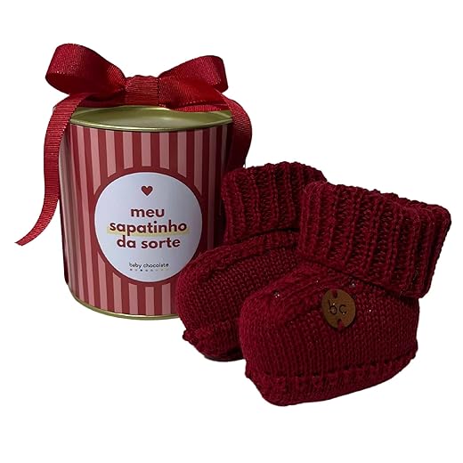 Sapatinho Tricô Vermelho