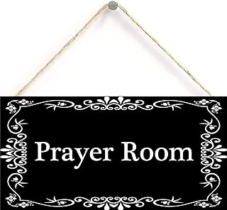 Prayer Room Sign Hanging Sign Decorative Wood Sign Home Decor Wood Door Sign Plaque 12" x 6"