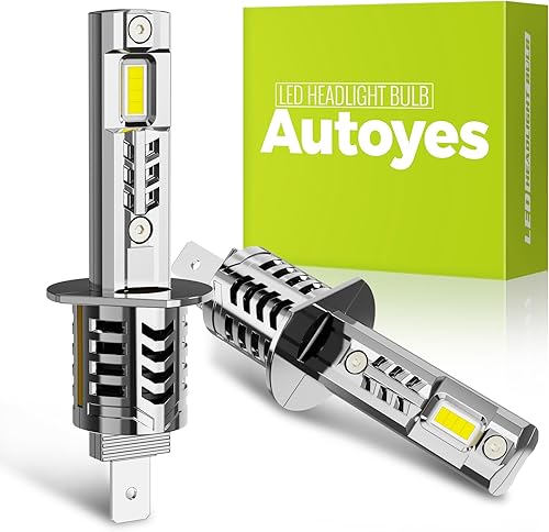 Bombilla LED H1 mejorada 2024, 700% más brillante, 22000 lm, bombillas LED H1, no requiere adaptador, tamaño 11, 60000+ horas de vida útil,