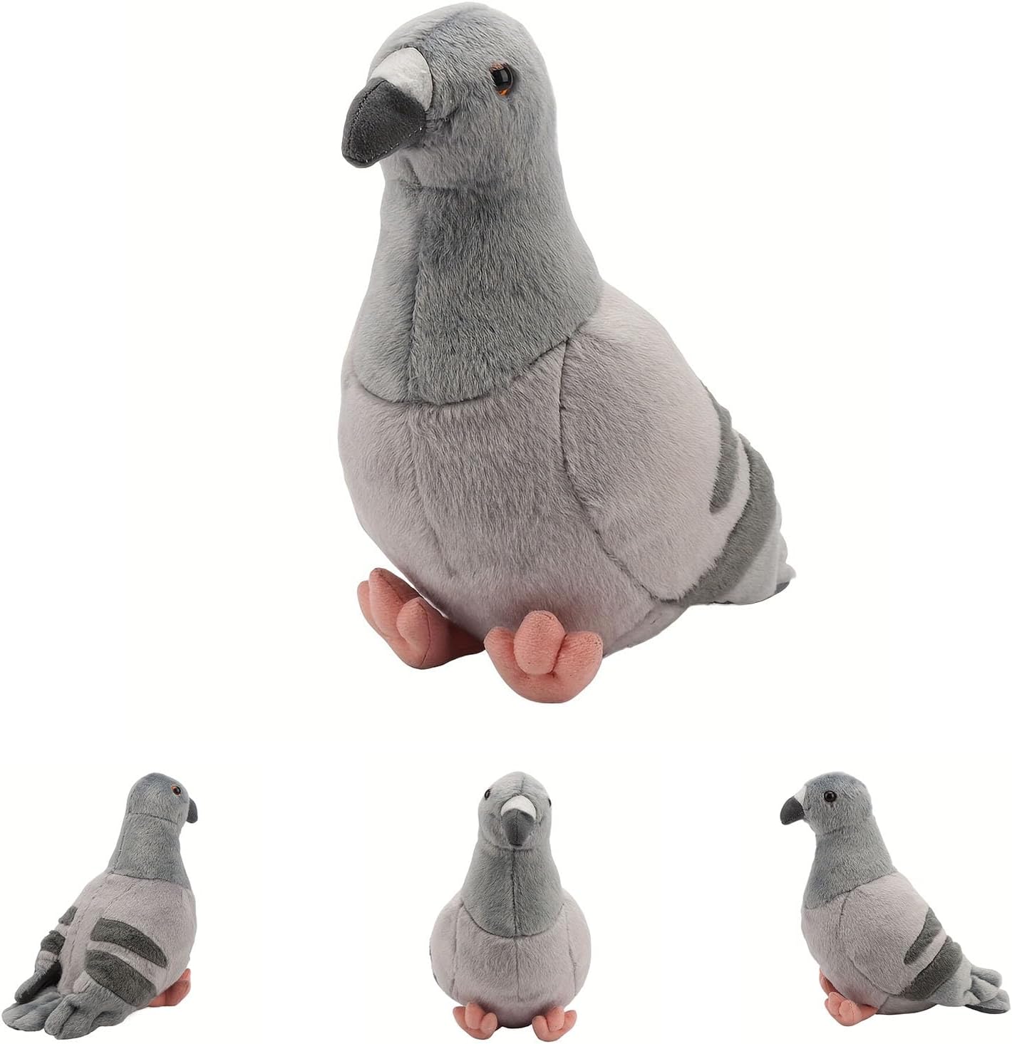 Gray Pigeon Stuffed Animal, Soft Pigeon Plush Toy, Bird Stuffed Toys Pigeon Doll Birthday Decor Gift