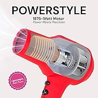 Vista 5 de L'ANGE HAIR PowerStyle Turbo Ionic Hair Dryer 1875 Watt Professional Blow Dryer with Diffuser & Concentrator Multiple Heat & Speed Settings for