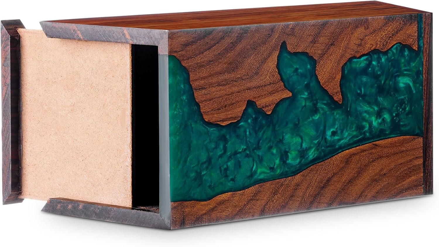 Handcrafted Rosewood Large Masonic Epoxy Resin Cremation Urn for Human Ashes | Burial Decorative Memorial Keep Sake Urn Box for Male Female (Small (150 Cu/in) 8.25”H x 5.00”W x 5.00”L)