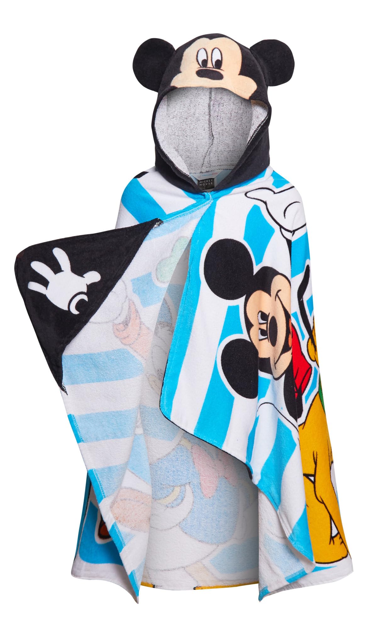 Disney Mickey Mouse asciugamano con cappuccio 100% cotone bambini vestire Mickey Poncho spiaggia asciugamano nuoto Wrap