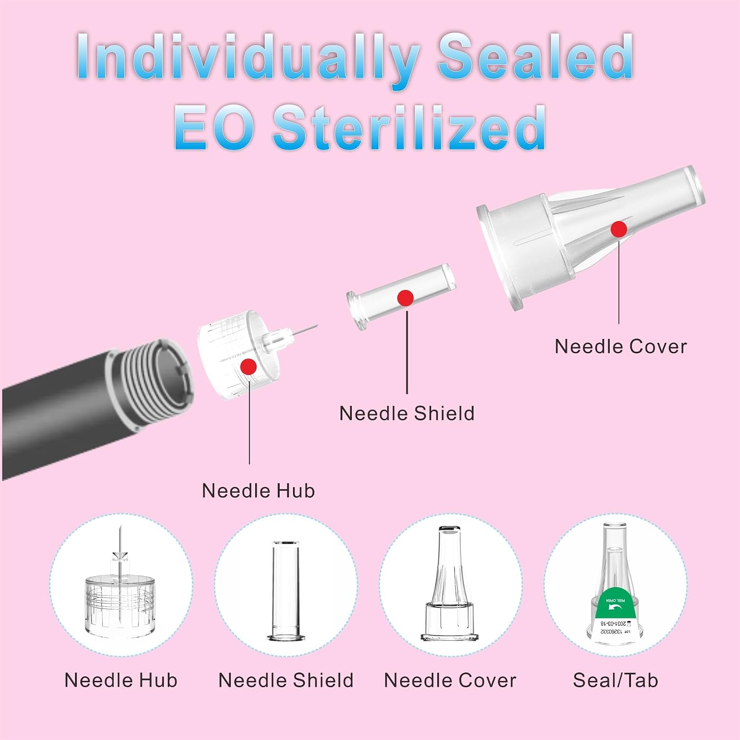 Pen Tips 31G x 8mm (5/16"), 100 Count, Universal Fit, Sterile Extra-Thin Wall, Comfortable Optimal Flow