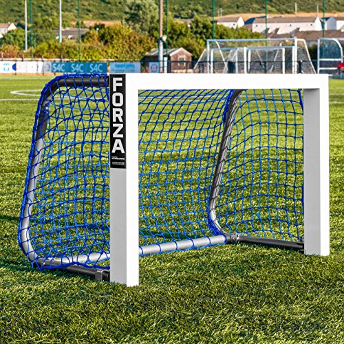 Forza Alu Mini Target Soccer Goal [Aluminum Soccer Practice Goal] - Blue Or Black Net (Blue Net, 3ft x 2ft (35in x 24in))