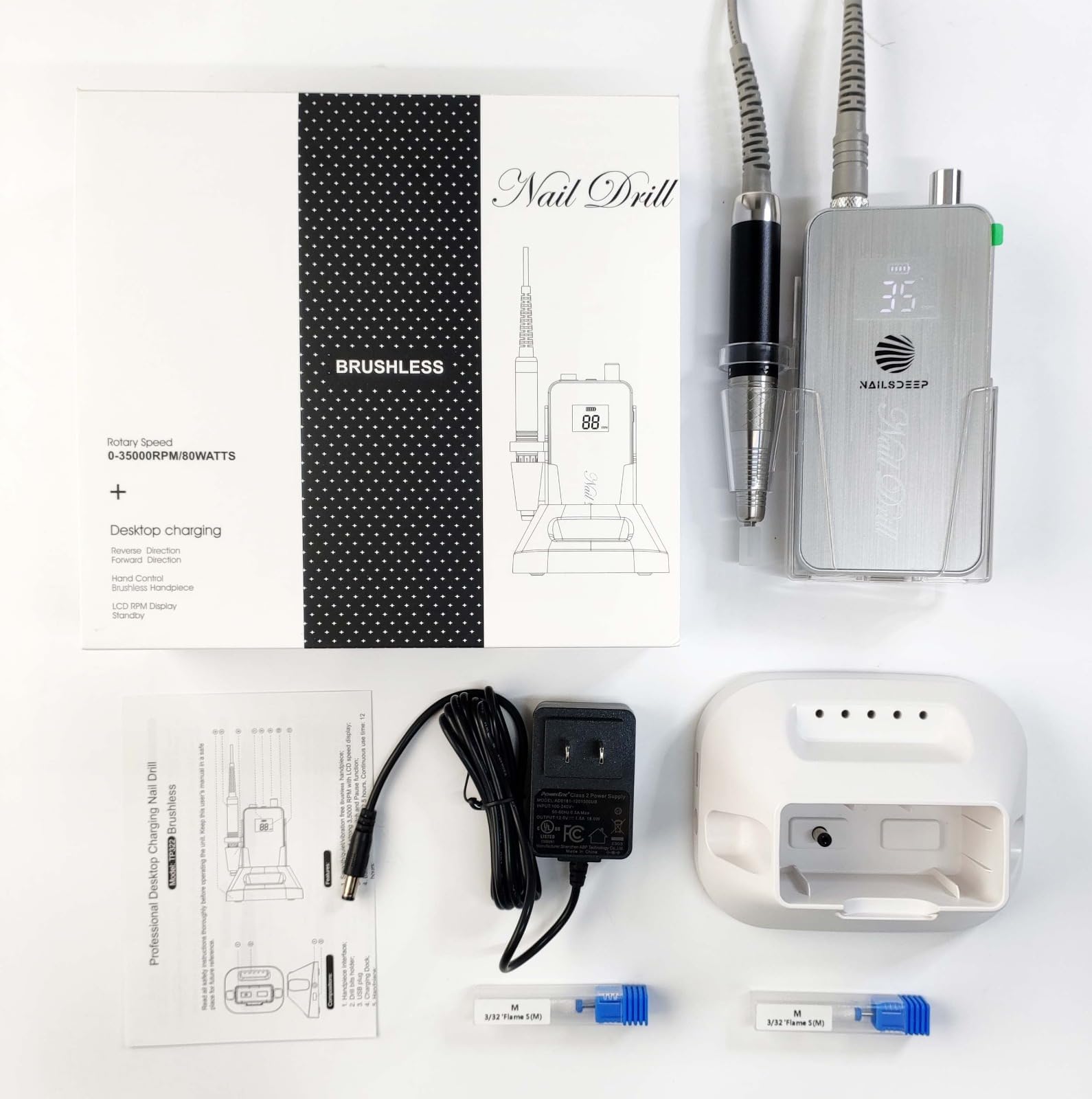 Nail Drill 35000RPM Professional Brushless Electric Nail