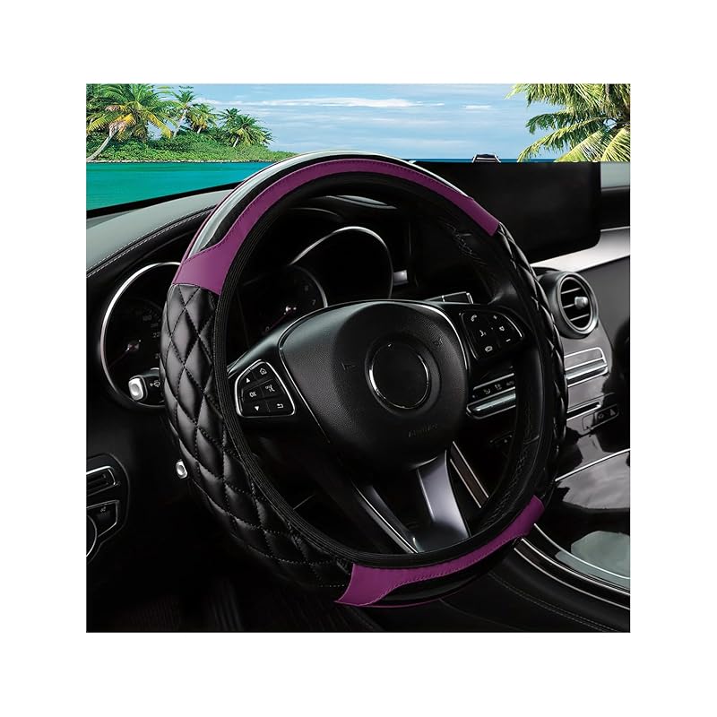 Capa para Volante em Couro Sintético Roxa para Volantes de 36,8 a 38,1 cm Couslcd