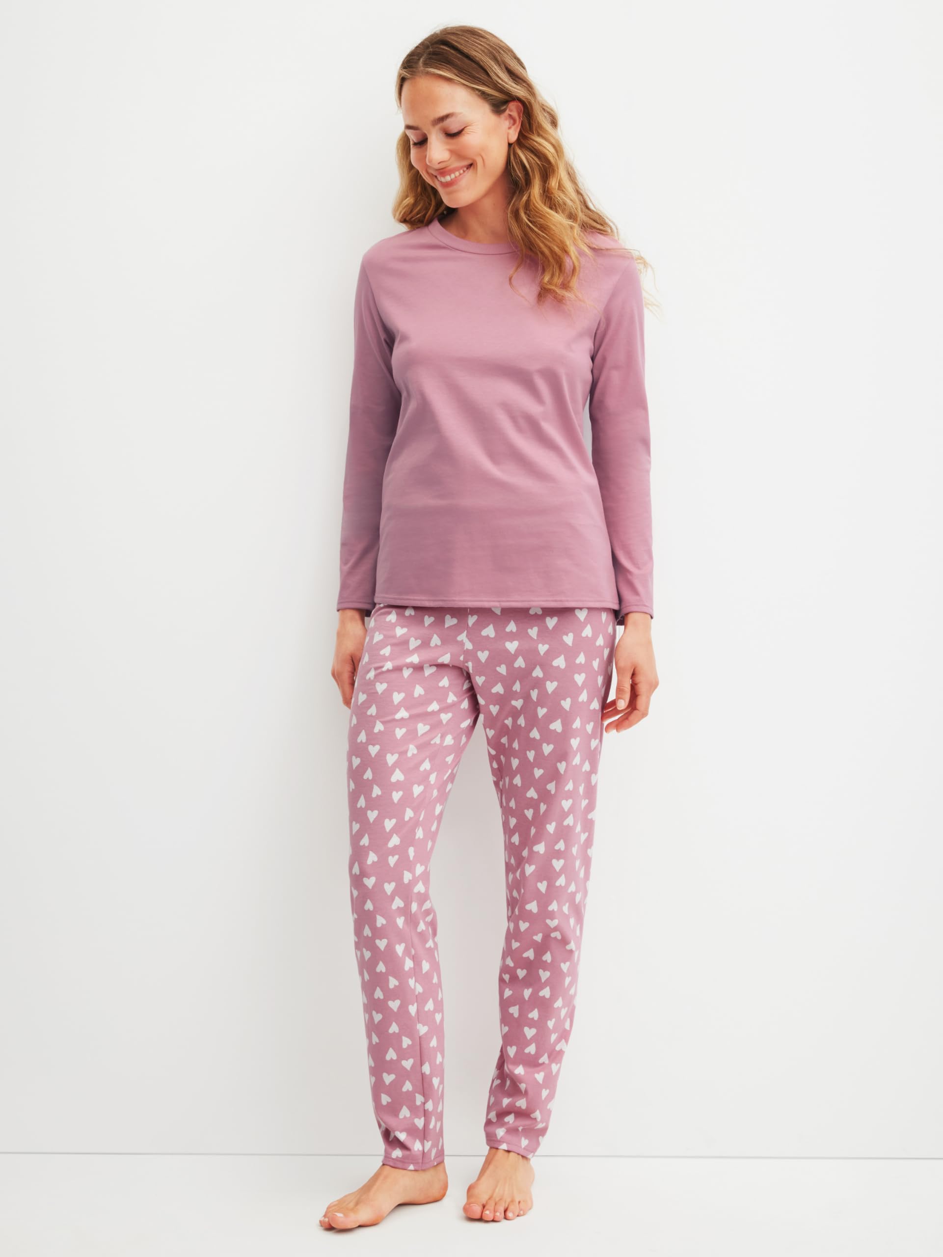 CALIDA Cotton Special Pyjama Damen | langer Schlafanzug aus 100% Baumwolle, atmungsaktiv und klimaregulierend