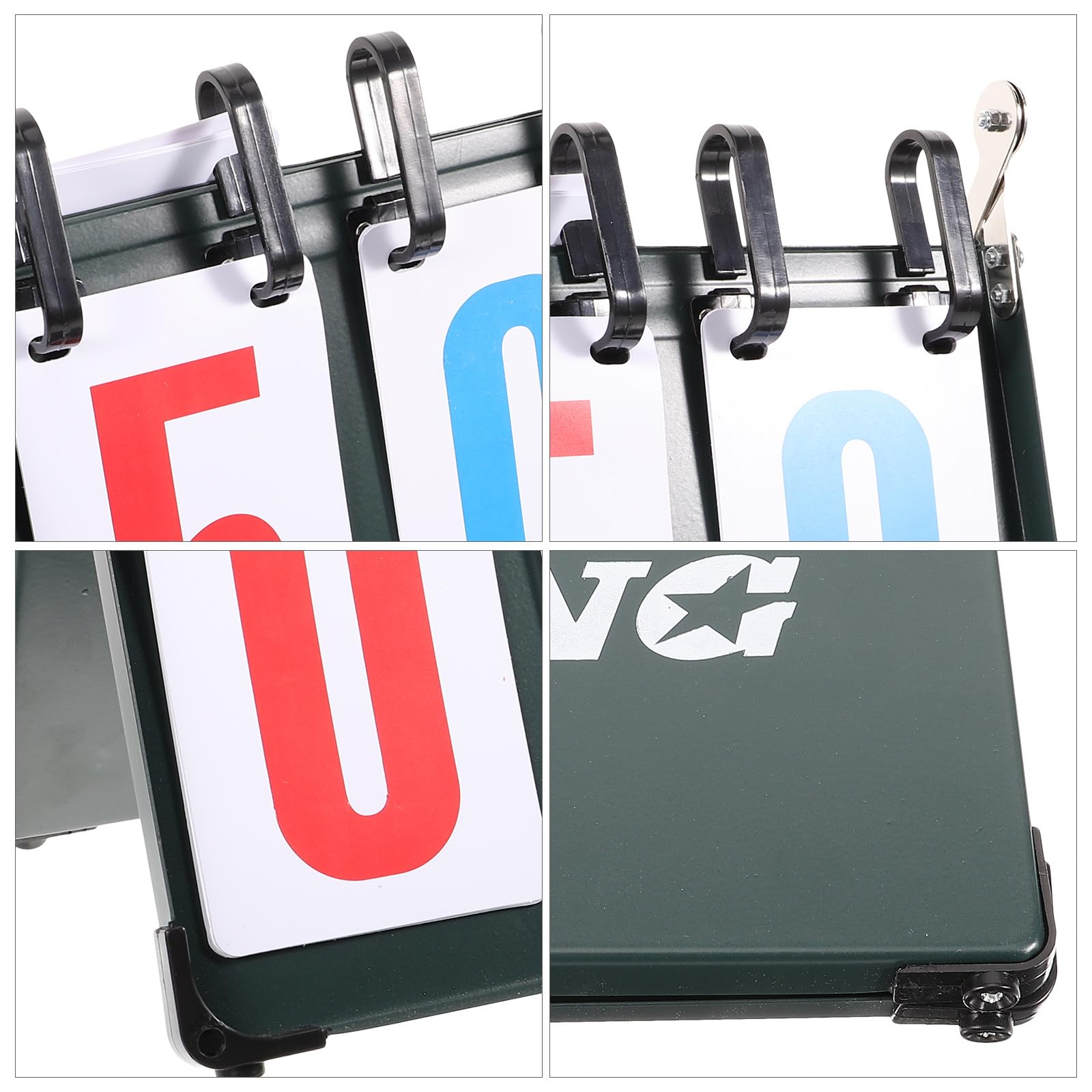 INOOMP Tabellone Segnapunti Portatile da Competizione in Acciaio | Struttura in Pvc e Lamiera, Lettura Immediata, Formato da Tavolo per Eventi Sportivi