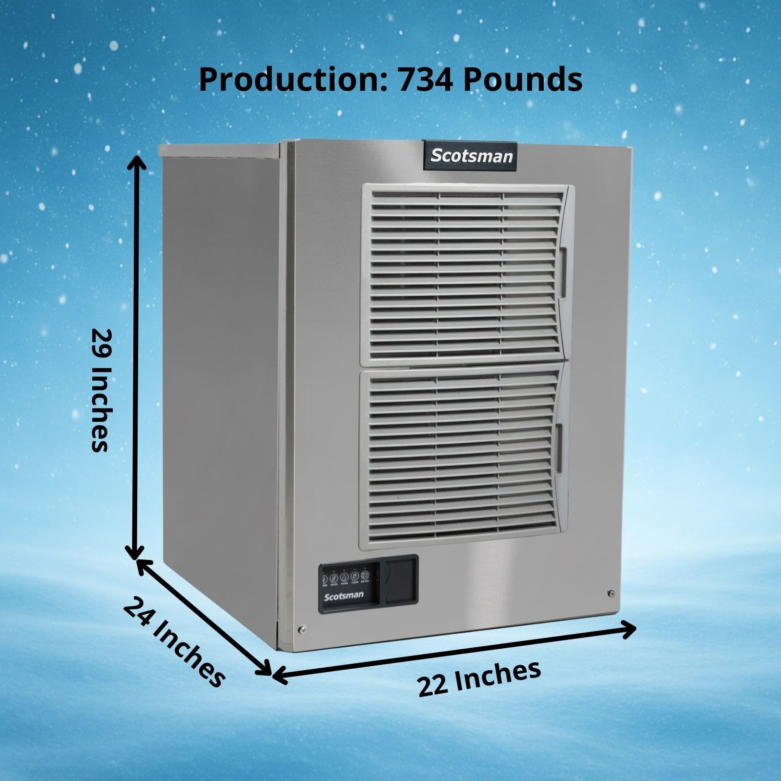 Scotsman Prodigy Elite Medium Cube 22" Ice Maker - 734 lb/Day on Fridge.com