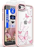 Vista 11 de Dretal Funda para iPhone SE 2022/2020, iPhone 8/7, con 2 protectores de pantalla, probada contra caídas de grado militar, parte trasera dura y borde