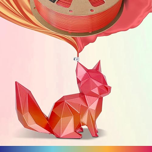 Vista 102 de OVERTURE Filamento de ácido poliláctico de seda, 1/16 de pulgada, acabado bicolor, suave y brillante, carrete 2.2 libras, para joyería de cosplay