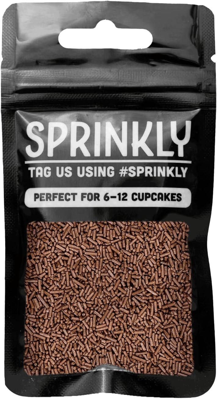 SPRINKLY - Matt Sugar Strands - Light Chocolate (Brown) - 30g