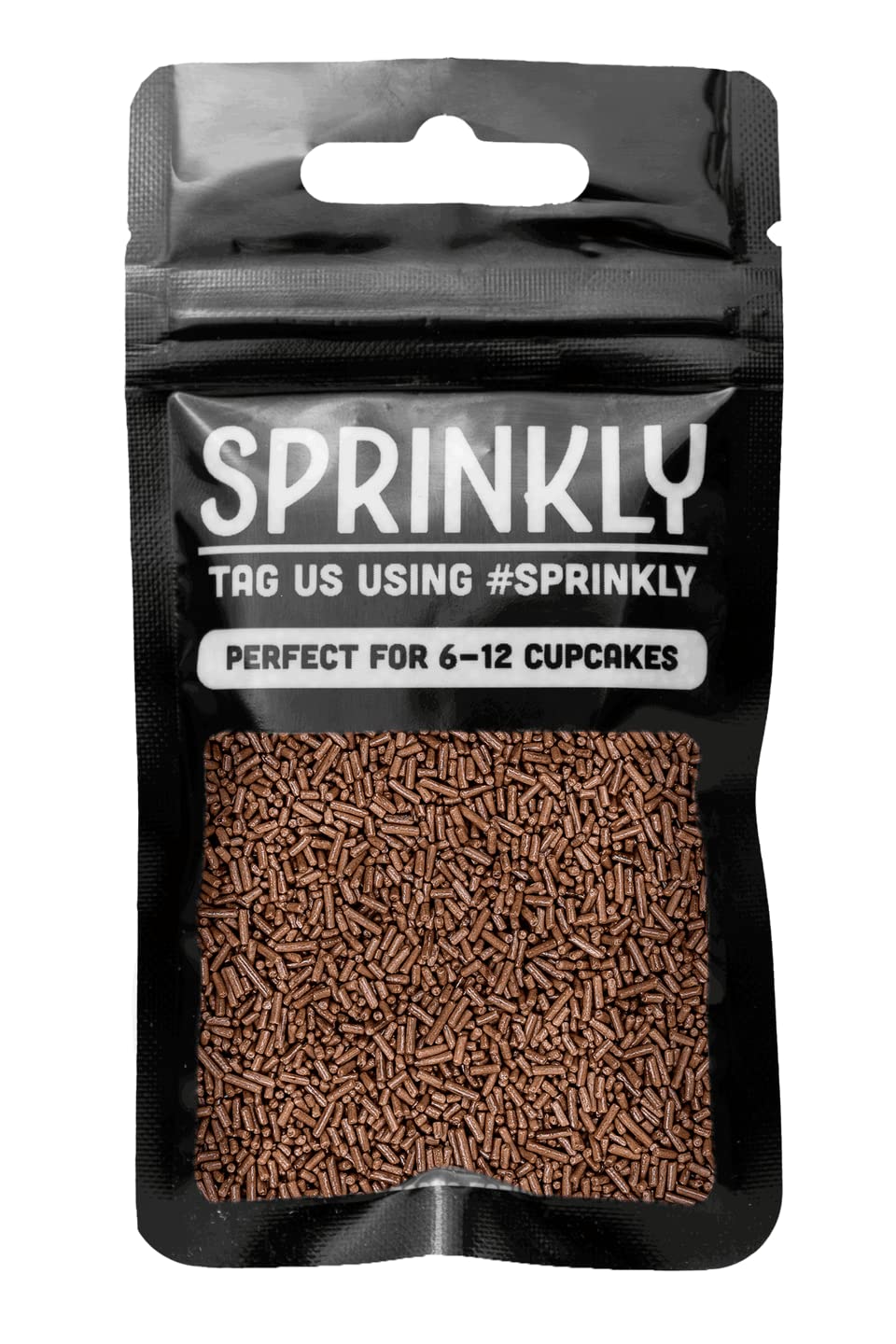 SPRINKLY - Matt Sugar Strands - Light Chocolate (Brown) - 30g