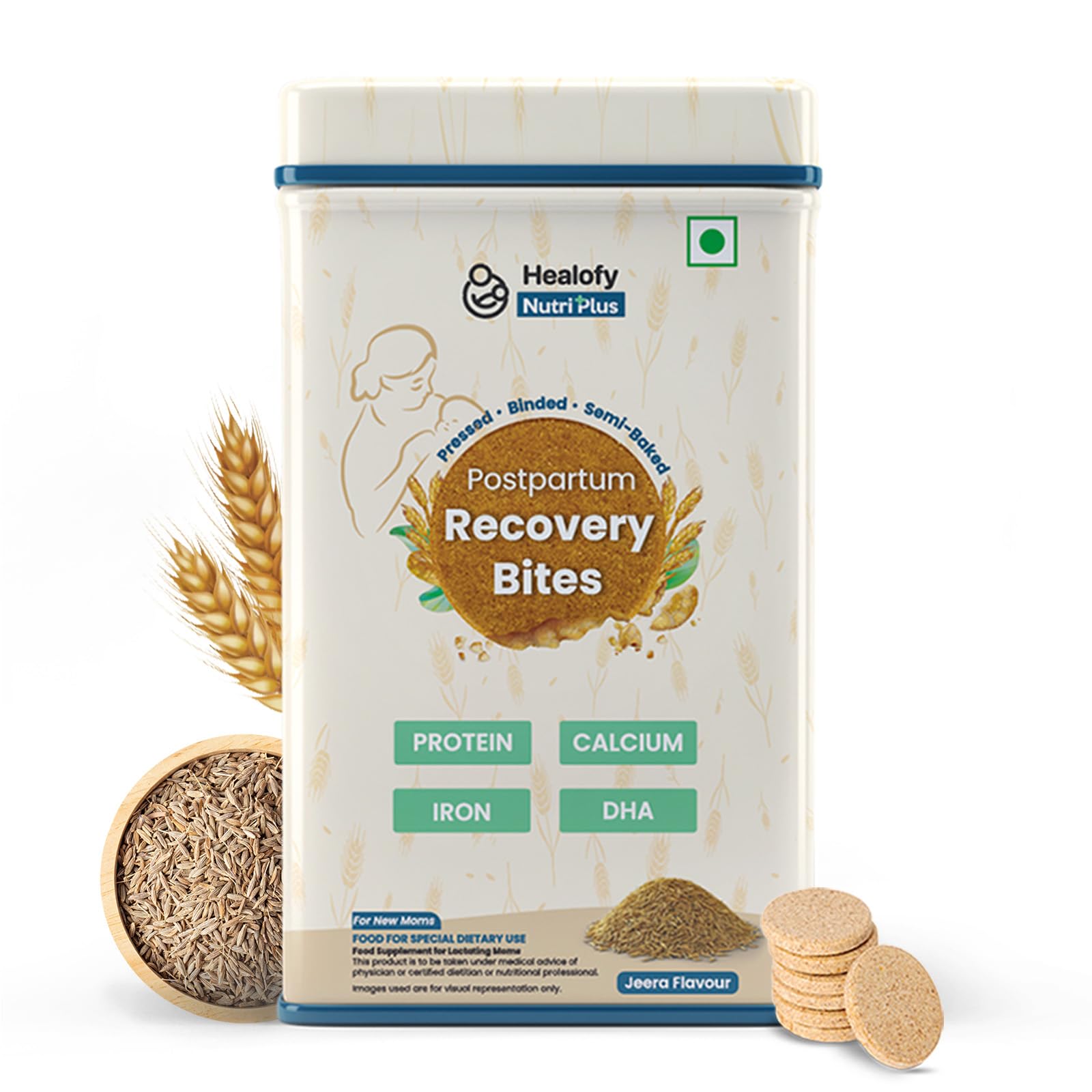 Healofy Postpartum Recovery Bites | Doctor-Recommended Support for Moms & Babies | Enhances Milk Supply, Boosts Recovery & Enhances Babys Brain | DHA-Rich, Packed With Nutrients Like Iron, Calcium, Protein | Jeera Flavour|Pack of 1 (B0DH89KM7Q) Amazon Price History, Amazon Price Tracker