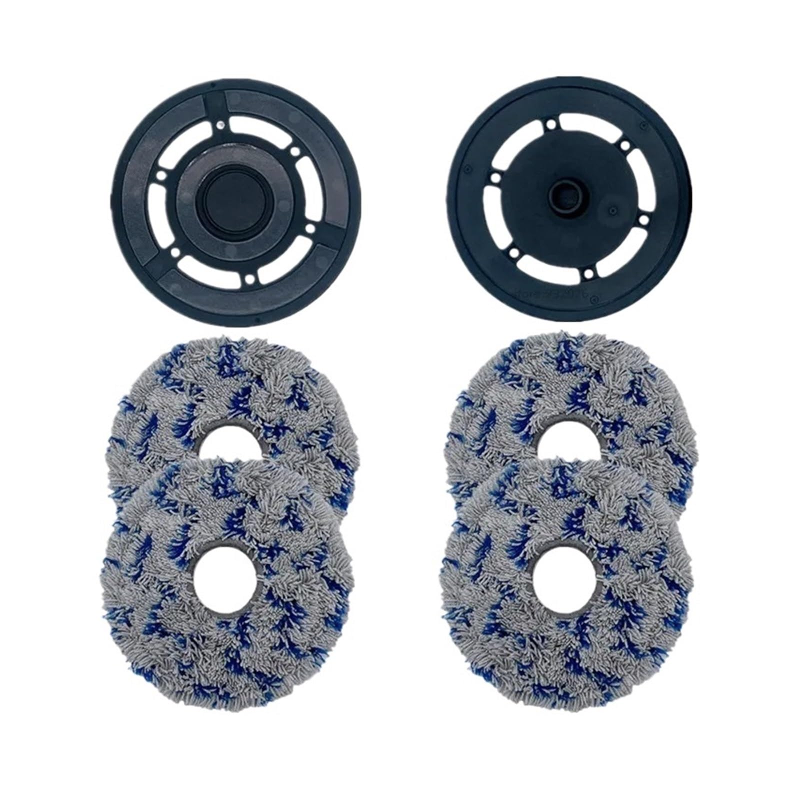UKDNAEUF Compatible for Deebot X1 Omni / T10 Turbo. Mop Kit Mop Floor with Washable Cleaning Mop Cloth Replacement Robot Cleaer Spare Parts(2plates add 4mops)