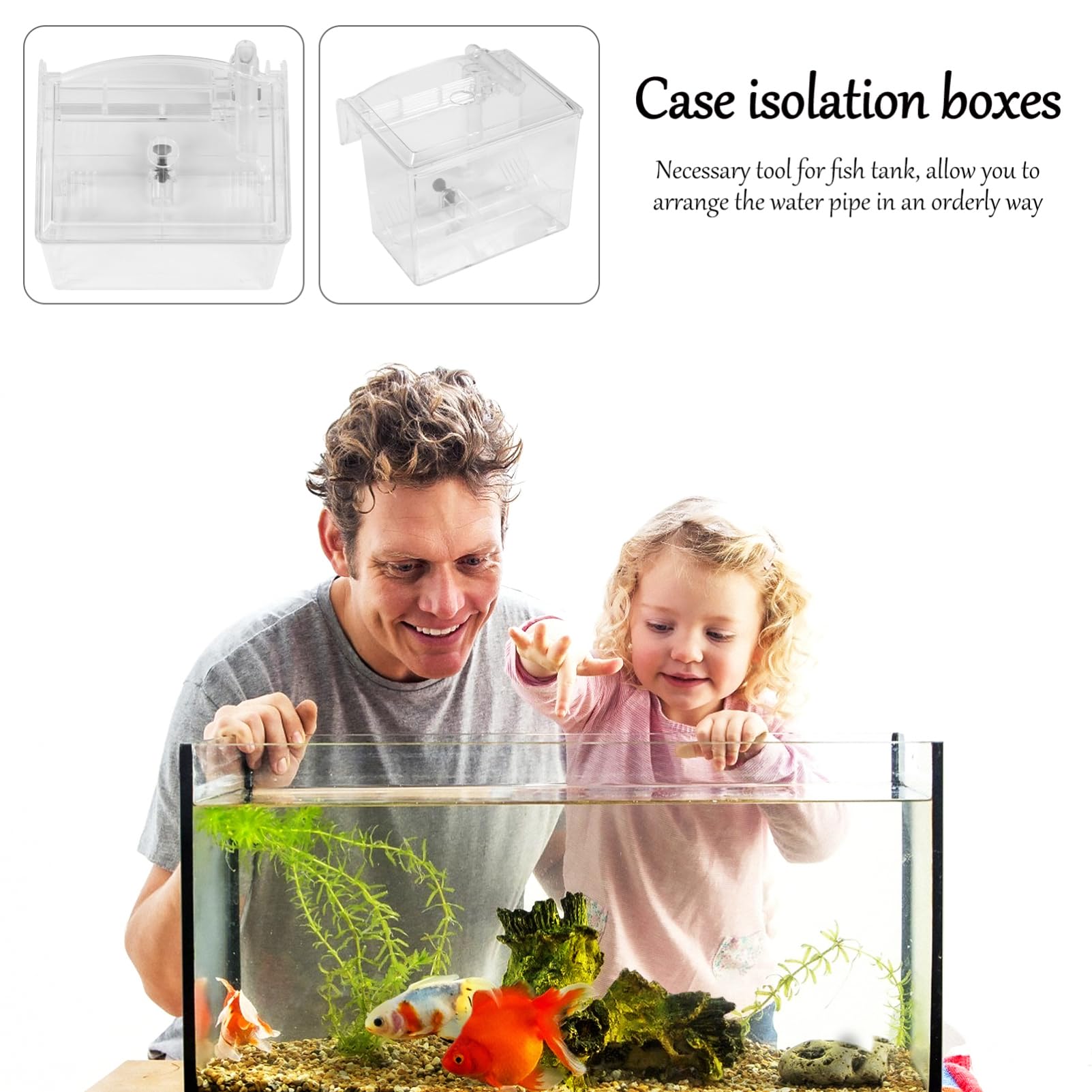 WOONEKY 1 Pieza Caja de Cría Aislante para Acuario Incubadora Exterior Colgante para Aislamiento y Cría de Peces para Hatching y de Alevines Diseño Práctico y Ecológico