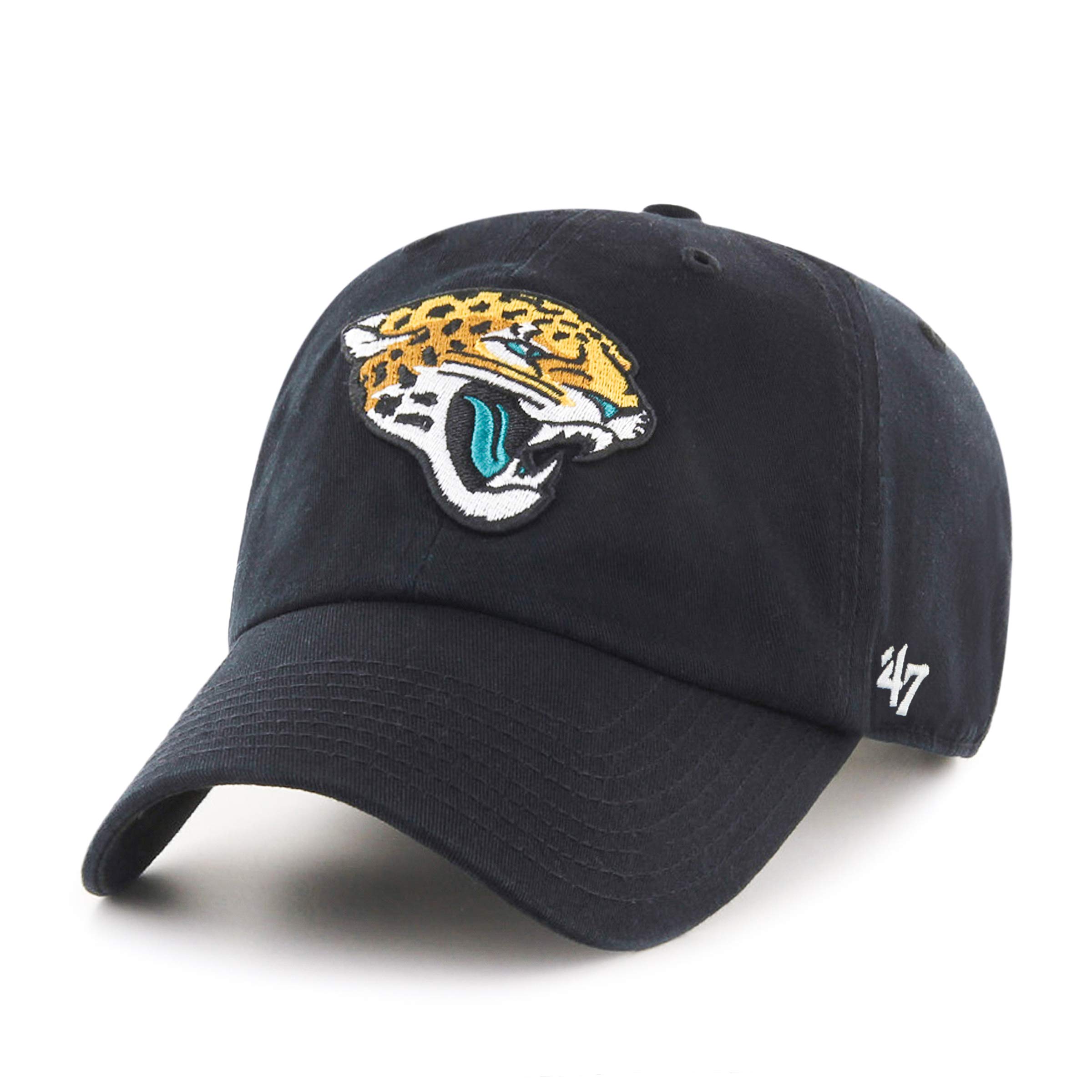 47 Jacksonville Jaguars NFL Clean Up Unisex Baseball Cap, Adjustable, Team Badge, Black