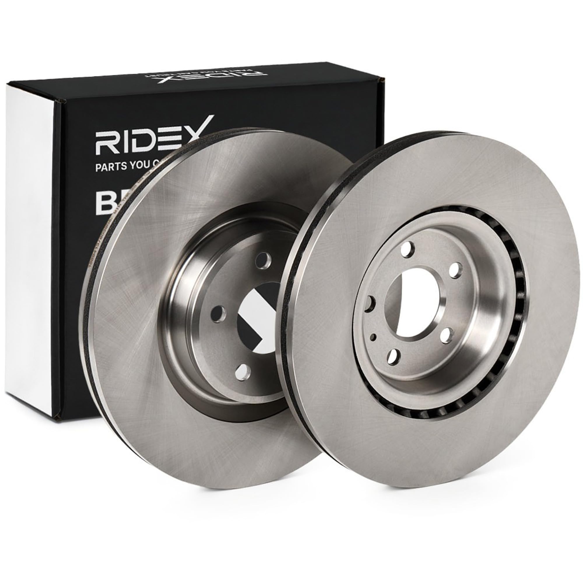 RIDEX 82B0796 2x Disco de freno Delantero sin tornillos Compatible con AUDI A4 B8 Avant 8K5