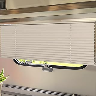 RV Blinds for Camper Windows, RV Window Shades, 32"W x 24"L, Grey