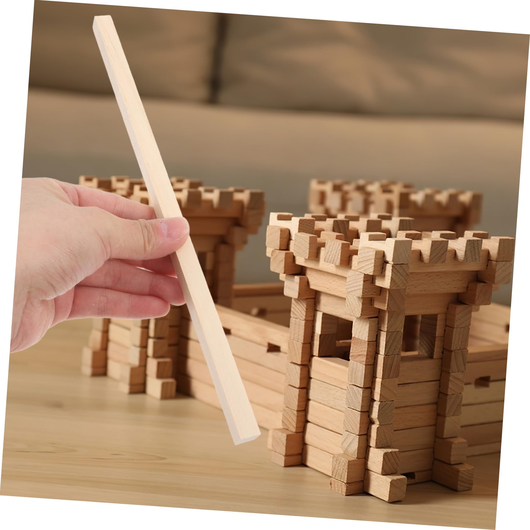 60 Stück Holzstäbe aus Lindenholz 25x1cm Unbehandelte Quadratische Holzdübel für Selbstgemacht Bastelprojekte Vielseitig für Modellbau und Dekoration Bastelbedarf für Schule