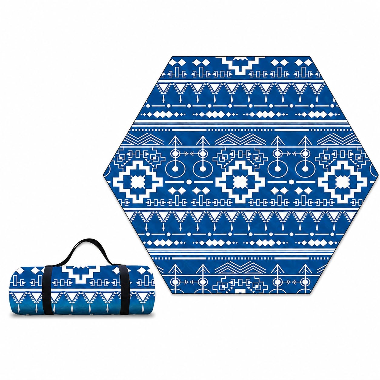 Tapis Pique-Nique Hexagonal, Couverture Pique Nique imperméable et Nappe Sol extérieur pour activités en Plein air