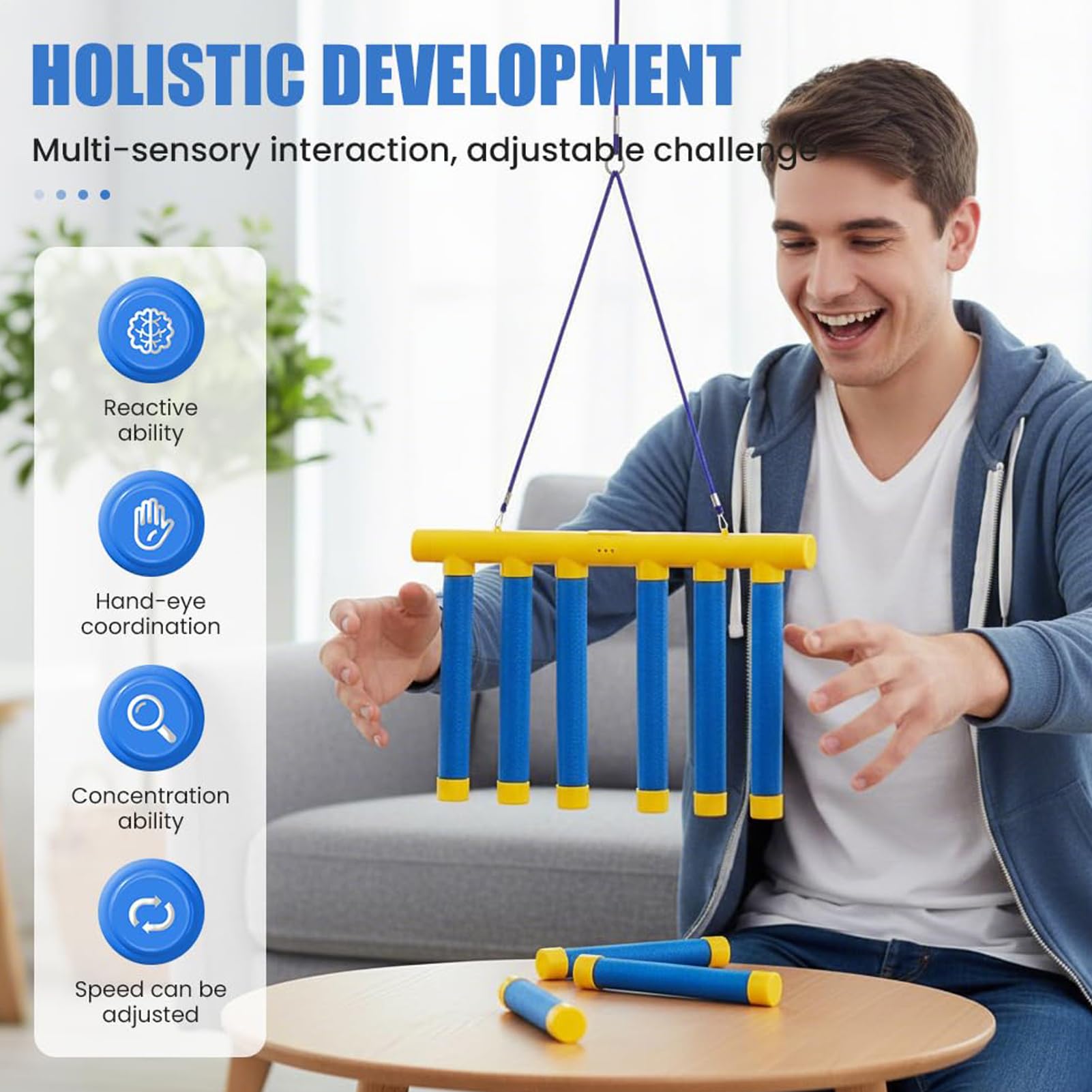 Jeu De Bâtons À Lâcher Réflexe,Activités Interactives d'Entraînement Sensoriel - Défi Pour Jeu De Réflexes Bâtons Tombants | Pour La Les Athlètes Les Les Adultes La Maison L'Extérieur L'Exerci