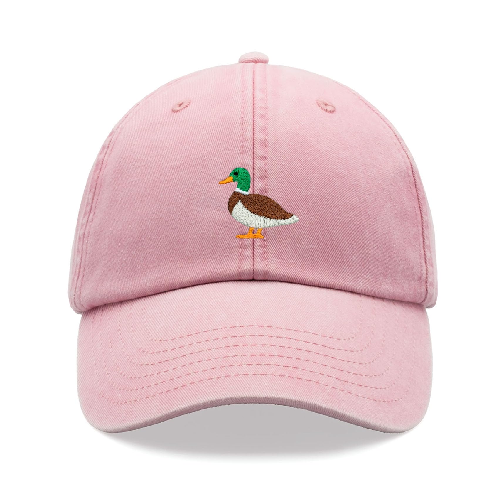 Cap Base Unisex Pink Mallard Duck Baseball Cap Vintage Washed Dad Hat Adjustable